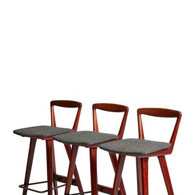 Set of Three Barstools by H. Rosengren Hansen for Brande Møbelindustri