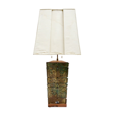 XL Monumental Archaic Bronze Lamp