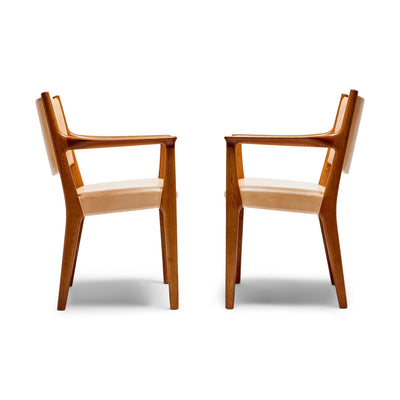 Teak Arm Oak Frame Armchair by Hans J. Wegner for Johannes Hansen, 1950s