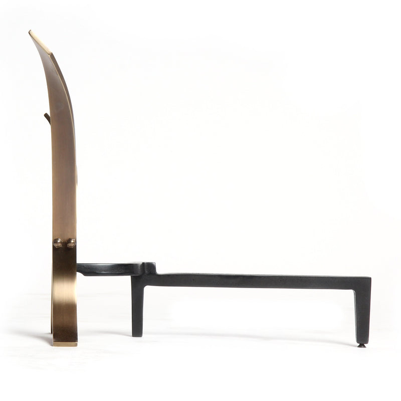 Sculptural Bronze Andirons from USA