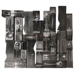 Patinated Steel Flatware Mold by Lunt Silversmiths