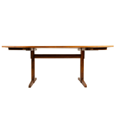 Walnut Plank Top Trestle Dining Table for Nakashima Studio