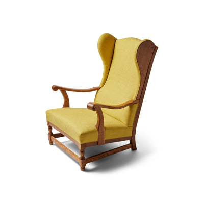 Solid Oak Reading Chair from Denmark, 1960s