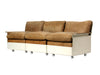 Sectional Fiberglass and Leather Three Seat Sofa In the Style of Dieter Rams