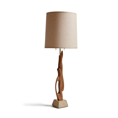 Sculptural Wood Table Lamp from USA