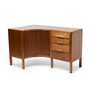 A Corner Walnut Sideboard With Tambour Doors by Edward Wormley for Dunbar, 1950's