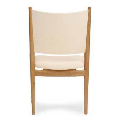 Oak and Leather Side Chair by Hans J. Wegner
