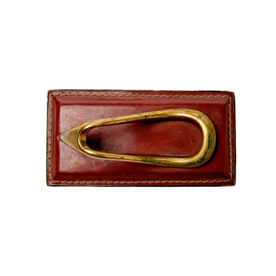 Brass and Leather Pipe Rest by Longchamp