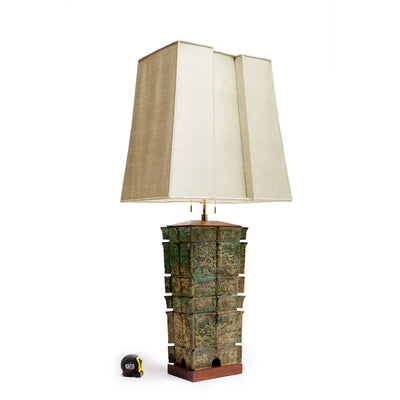 XL Monumental Archaic Bronze Lamp