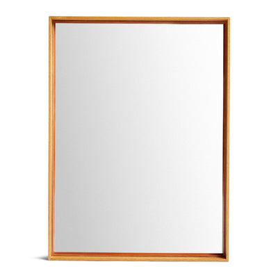 Original ‘Thin Line’ Solid Wood Mirror with Leather Trim by WYETH, Made to Order - WYETH