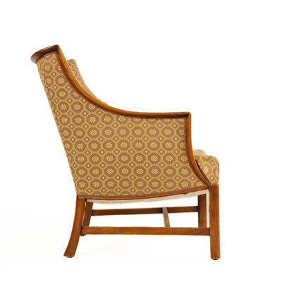 Pair of Mahogany Framed Upholstered Lounge Chairs by Frits Henningsen