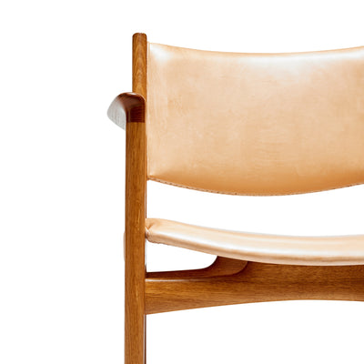 Teak Arm Oak Frame Armchair by Hans J. Wegner for Johannes Hansen, 1950s