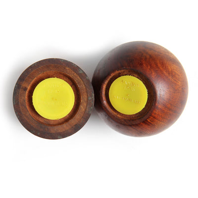 Geometric Teak Salt and Pepper Shakers from Denmark