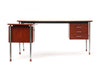 Teak and Steel Desk by Ejner Larsen & Aksel Bender Madsen