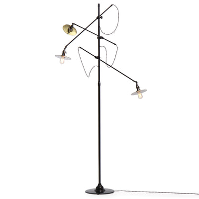 Adjustable 3 Arm Floor Lamp by O.C. White for O.C. White Co., 1900s