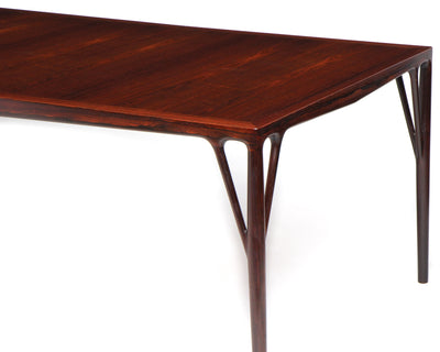 Cabinetmaker Made Rosewood Extension Dining Table by Vestergaard Jensen for Peder Pedersen, 1959