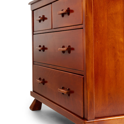 Solid Birch Drawer Cabinet from USA, 1933