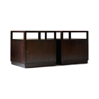 Two Tiered End Table Cabinet by Edward Wormley for Dunbar, 1950s