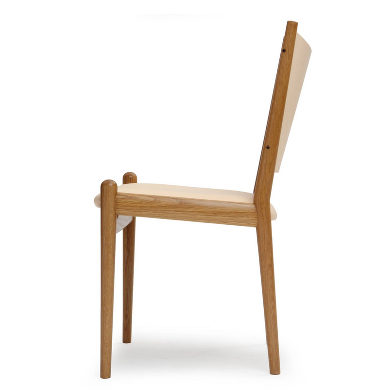 Oak and Leather Side Chair by Hans J. Wegner