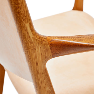 Teak Arm Oak Frame Armchair by Hans J. Wegner for Johannes Hansen, 1950s