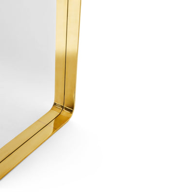 Soft Rectangle Wall Mirror in Bronze by WYETH