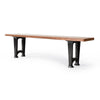 Walnut Bench with Cast Iron Legs in Custom Length by WYETH, Made to Order