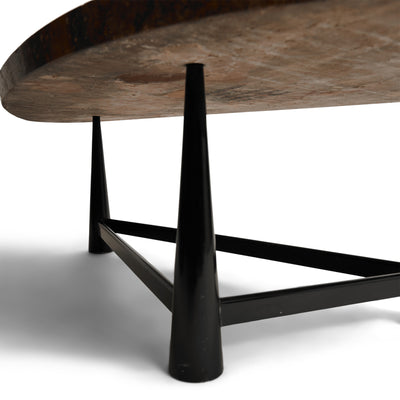 Dunbar Model 5218 travertine marble low table by Edward Wormley for Dunbar, 1952