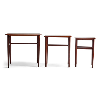 Rosewood Nesting Tables from Denmark, 1960's