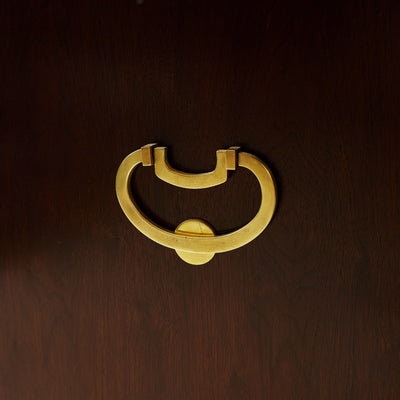 Modernist sideboard cabinet with unique bronze hardware. by Edward Wormley for Dunbar - WYETH