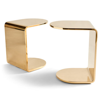 Half-Beam Side Table in Polished Bronze by WYETH, 2015