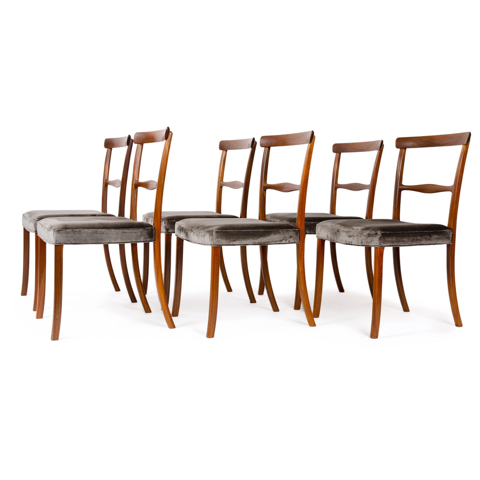 Elegant Set of Six Dining Chairs by Ole Wanscher for A.J. Iversen, 1962
