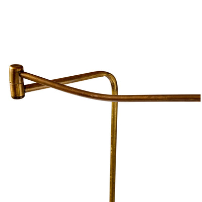 Adjustable Italian Leather Wrapped Floor Lamp by Angelo Lelli for Arredoluce