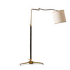 Adjustable Italian Leather Wrapped Floor Lamp by Angelo Lelli for Arredoluce