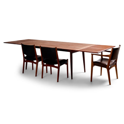Teak and Oak Extension Dining Table by Hans J. Wegner for Johannes Hansen