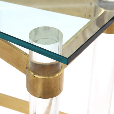 Lucite and Brass Console by Karl Springer, 1970s