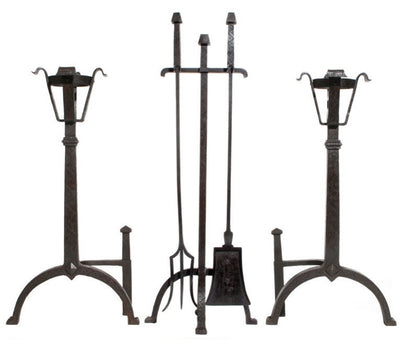 Giant Andiron and Firetool Set from France