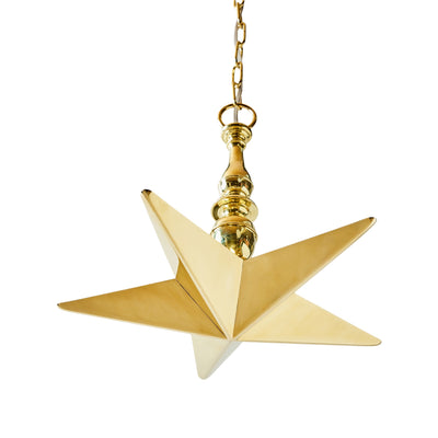 Solid Cast Bronze Star Pendant Fixture by USA