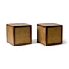 Rosewood and Leather Cube Side Table by Dunbar for Edward Wormley