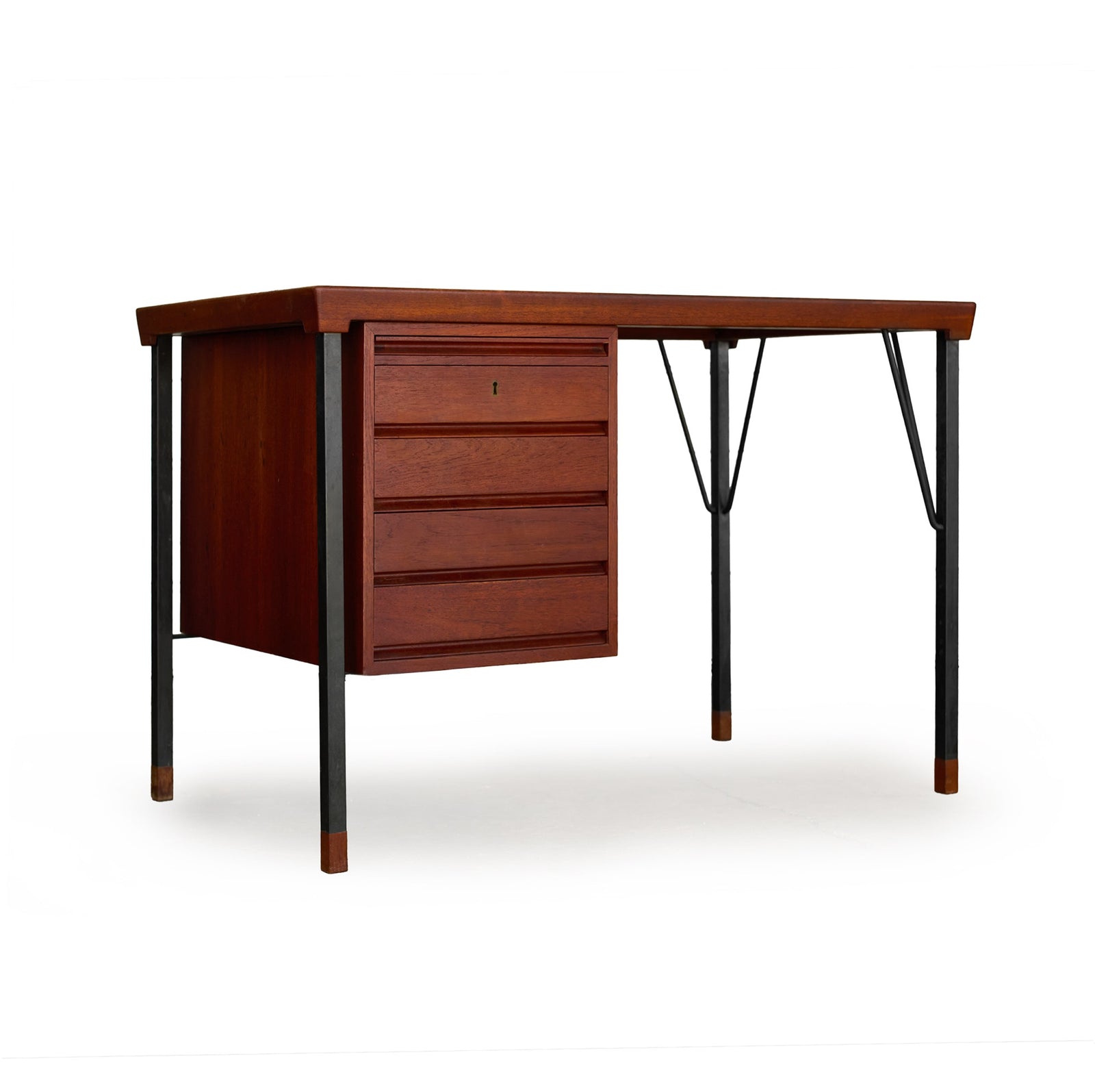 Small Writing Desk by Peter Hvidt & Orla Mölgaard-Nielsen for Soborg Mobler