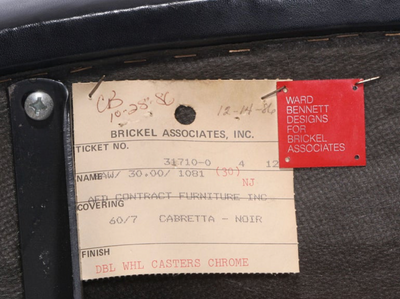 Barrel-Back Desk Chair by Ward Bennett for Brickel Associates