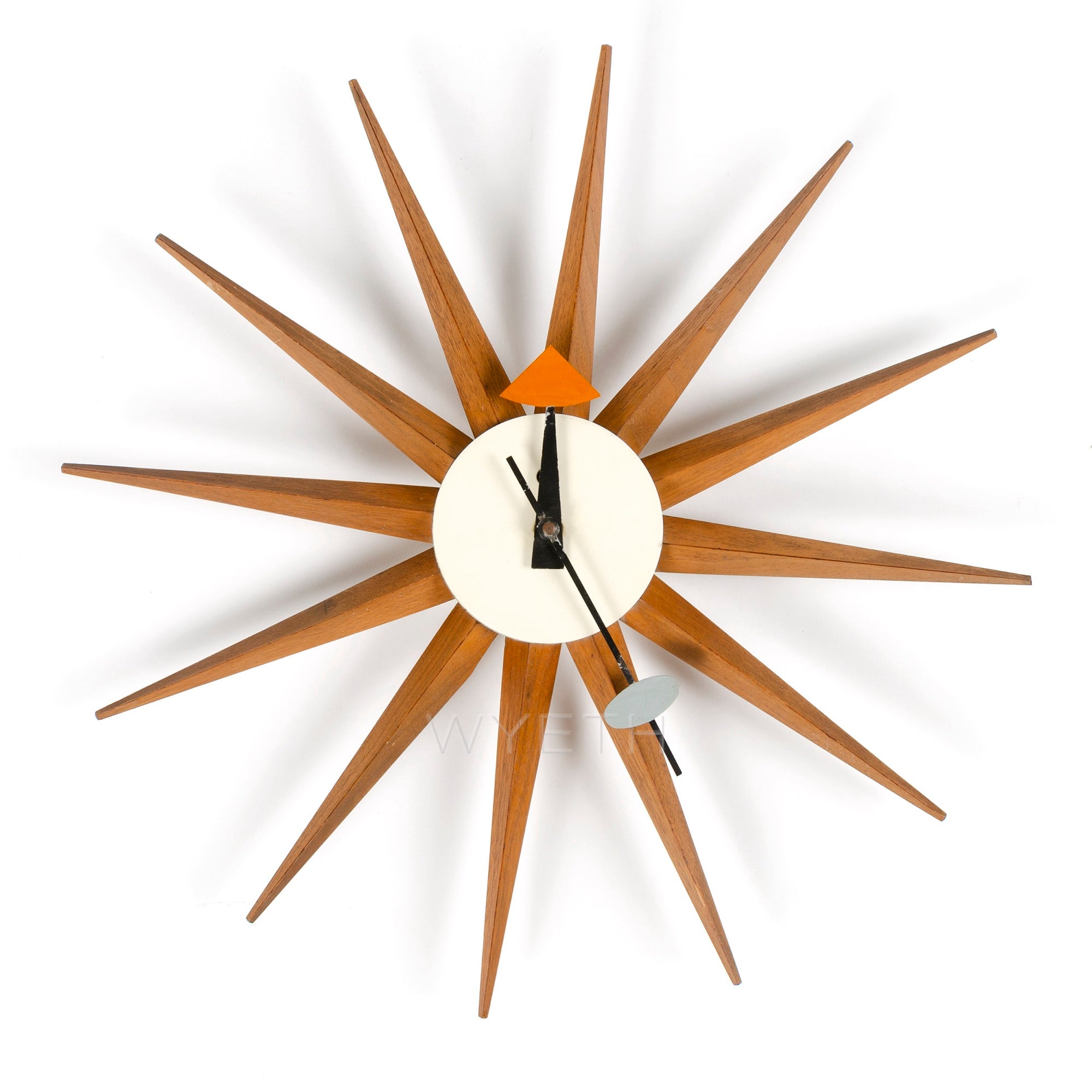 品質は非常に良い Sunburst WYETH - Miller Herman for Nelson George by Clock インテリア時計