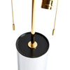Cylindrical Polished Table Lamp from USA