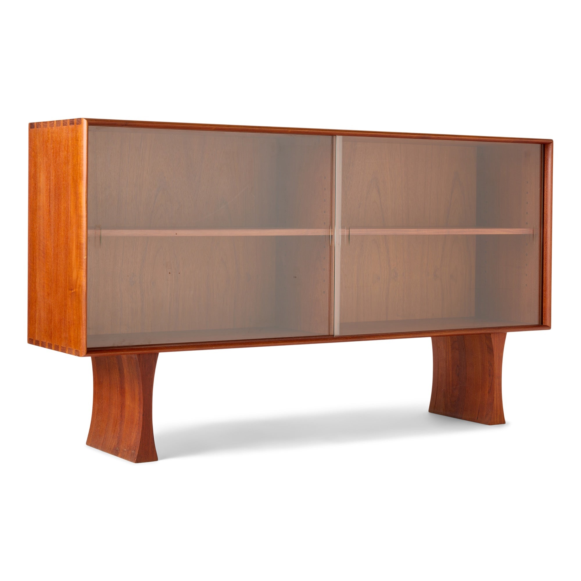 Glass Teak Cabinet by Johannes Aasbjerg, 1960s