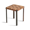 Woven Leather Stool by Swift and Monell