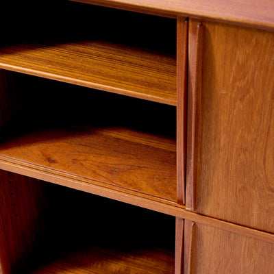 Sliding Door Cabinet in Solid Teak by Peter Hvidt & Orla Mölgaard-Nielsen - WYETH