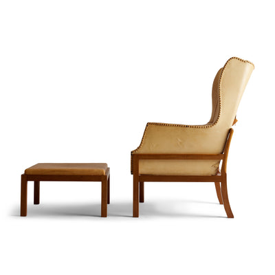 Wingback chair by Mogens Koch for Ivan Schlechter