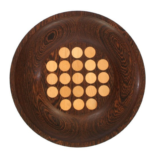 Dotted Wood Platter by Th. Skjode Knudsen for Skjøde Skjern