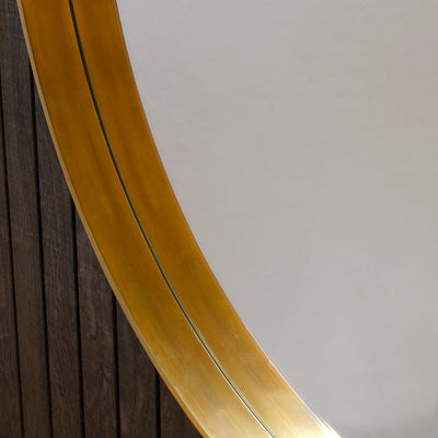 Original 55" Minimalist Round Mirror in Bronze by WYETH, Made to Order - WYETH