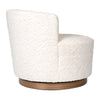 Swivel Chair in White Boucle by Edward Wormley, WYETH