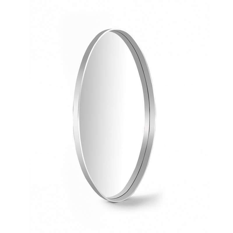 Original Polished Stainless Steel Oval Mirror by WYETH